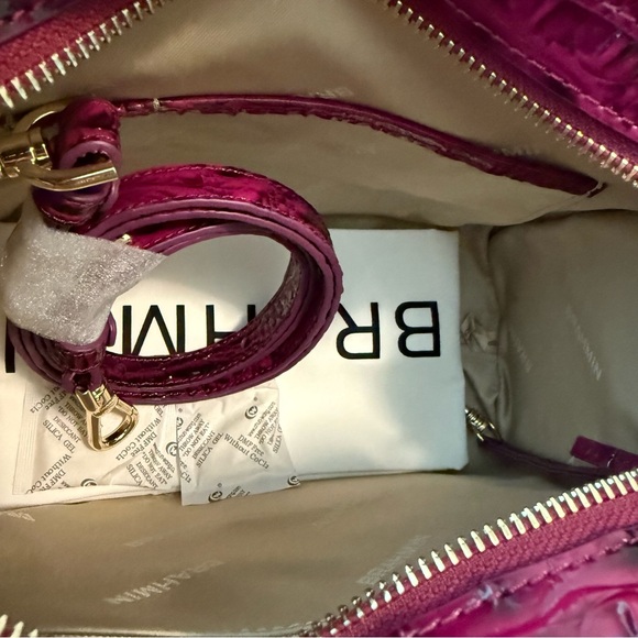 Brahmin Cami Satchel Sugar Plum Melbourne Leather - Picture 6 of 8